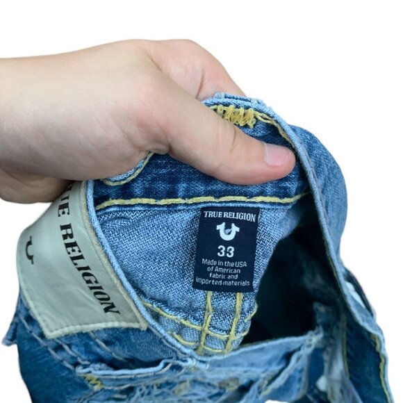 True Religion Jeans Size 33 RICKY FLAP T Blue - Picture 3 of 10
